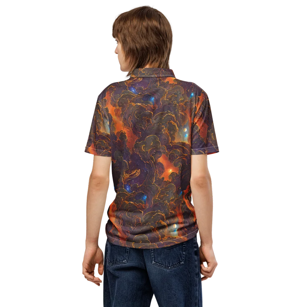 Pozzo Vortex on Men's Slim Fit Polo Shirt — Back