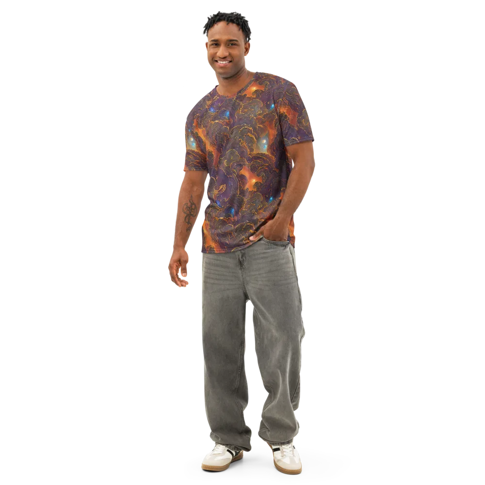 Pozzo Vortex on Men's Cotton Crew Neck T-Shirt — Front