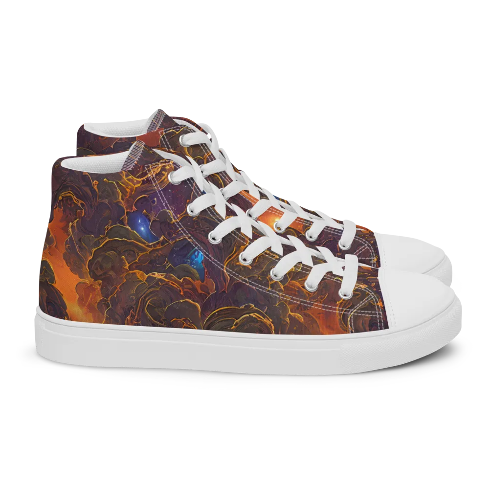 Pozzo Vortex on Women's High Top Canvas Shoes — Right