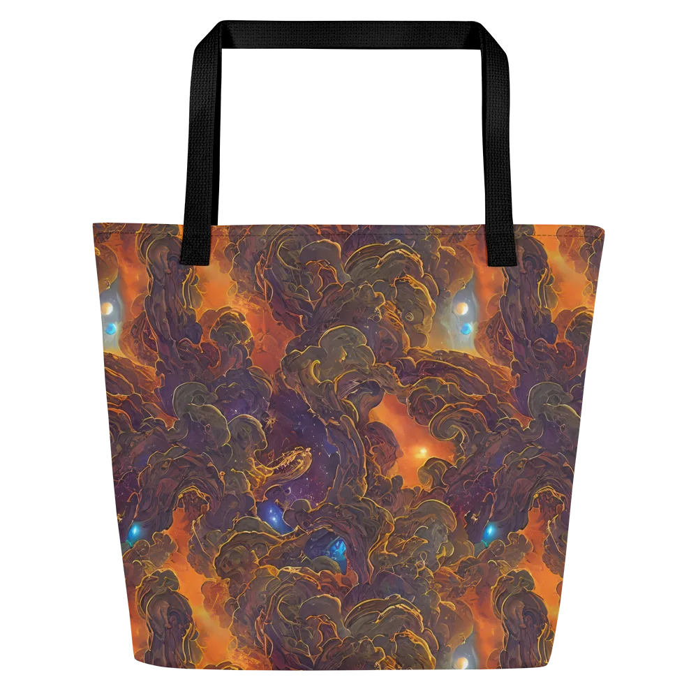 Pozzo Vortex on Large Tote Bag W/ Pocket — Front