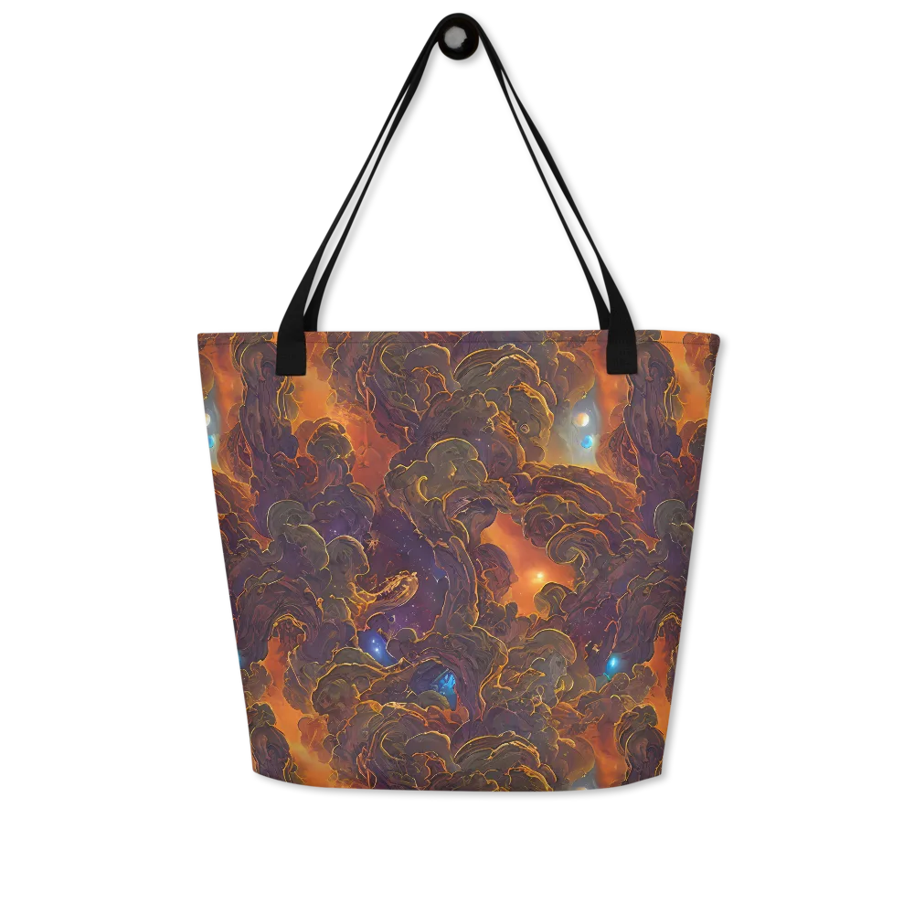 Pozzo Vortex on Large Tote Bag W/ Pocket — Front