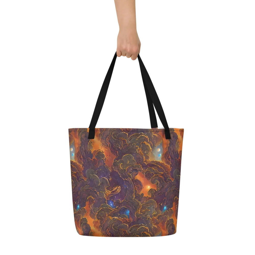 Pozzo Vortex on Large Tote Bag W/ Pocket — Front