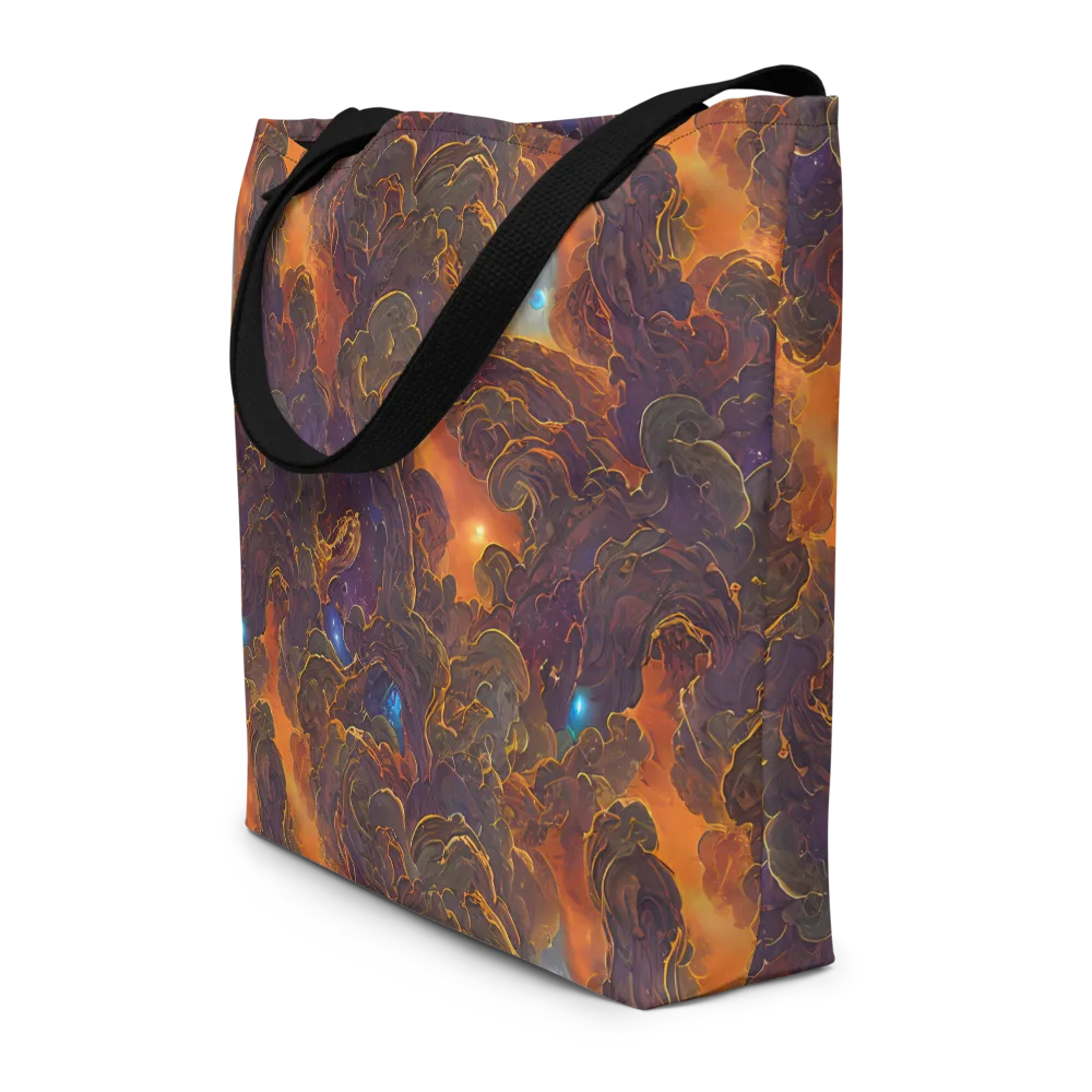 Pozzo Vortex on Large Tote Bag W/ Pocket — Front
