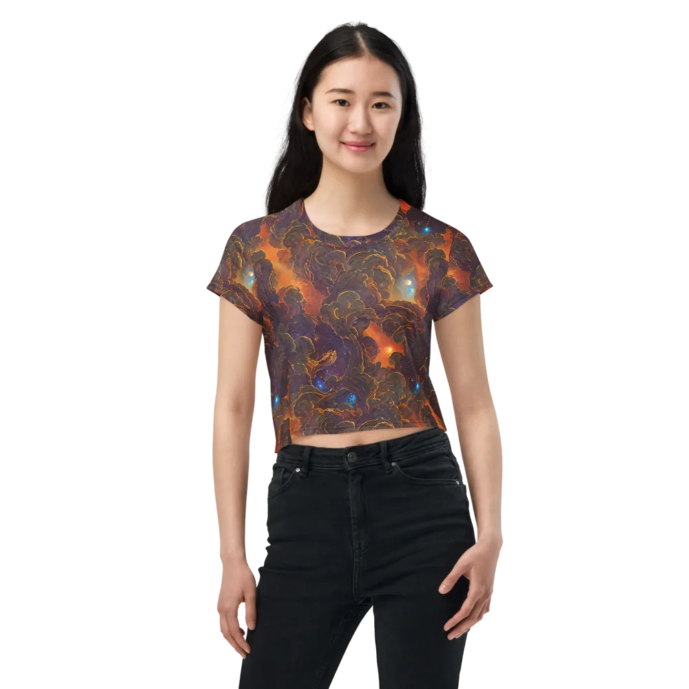 Pozzo Vortex on Crop Tee — Front