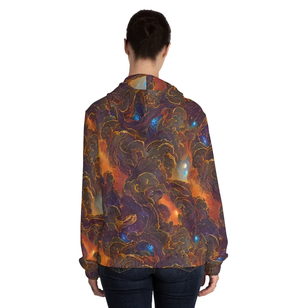 Pozzo Vortex on Women's Full-Zip Hoodie — Back On Person