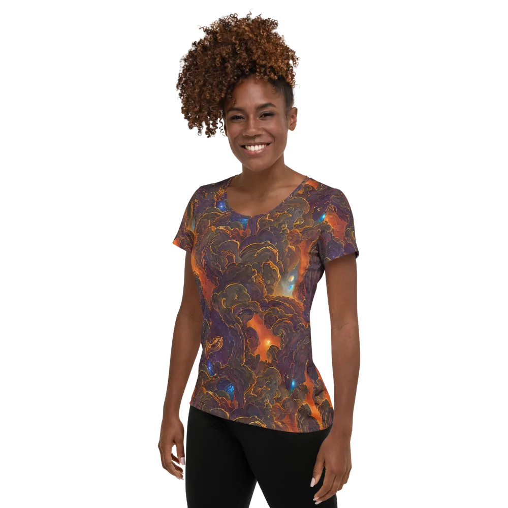 Pozzo Vortex on Women's Athletic T-Shirt — Left