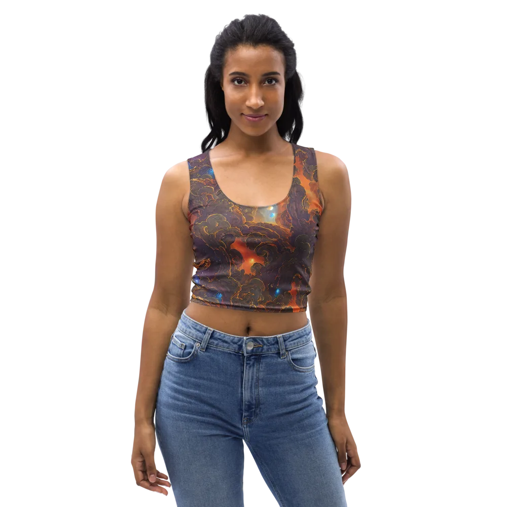 Pozzo Vortex on Crop Top — Front