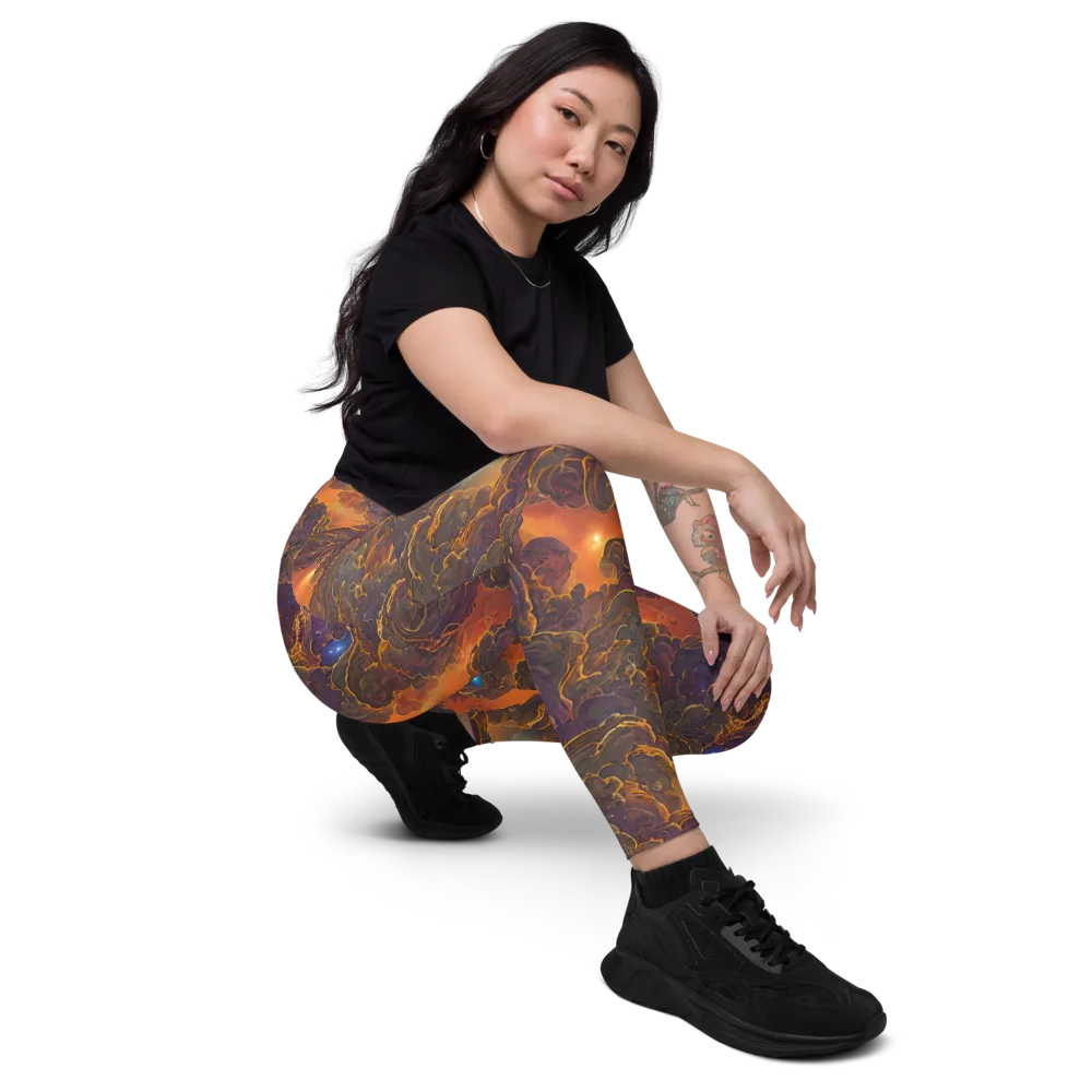Pozzo Vortex on Leggings with Pockets — Right Front