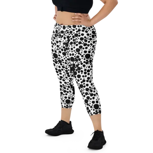 Dappled Shadow Dance on a Capri Leggings