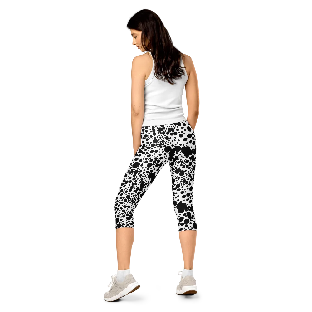 Dappled Shadow Dance on Capri Leggings — Back