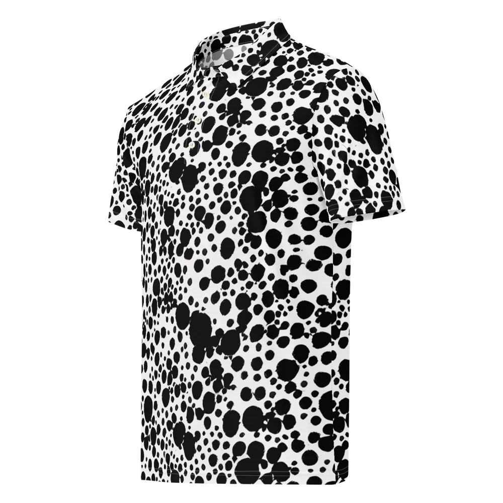 Dappled Shadow Dance on Men's Slim Fit Polo Shirt — Left Front