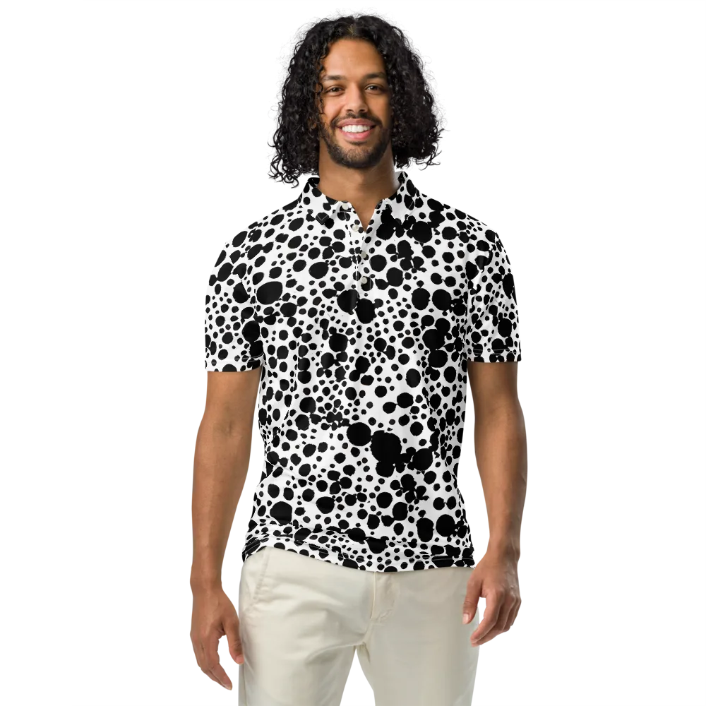 Dappled Shadow Dance on Men's Slim Fit Polo Shirt — Front