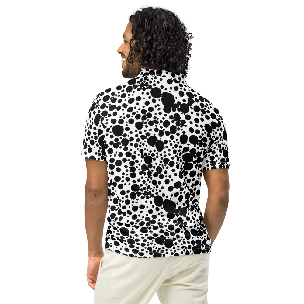 Dappled Shadow Dance on Men's Slim Fit Polo Shirt — Back