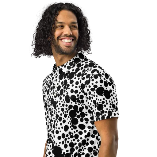 Dappled Shadow Dance on a Men's Slim Fit Polo Shirt
