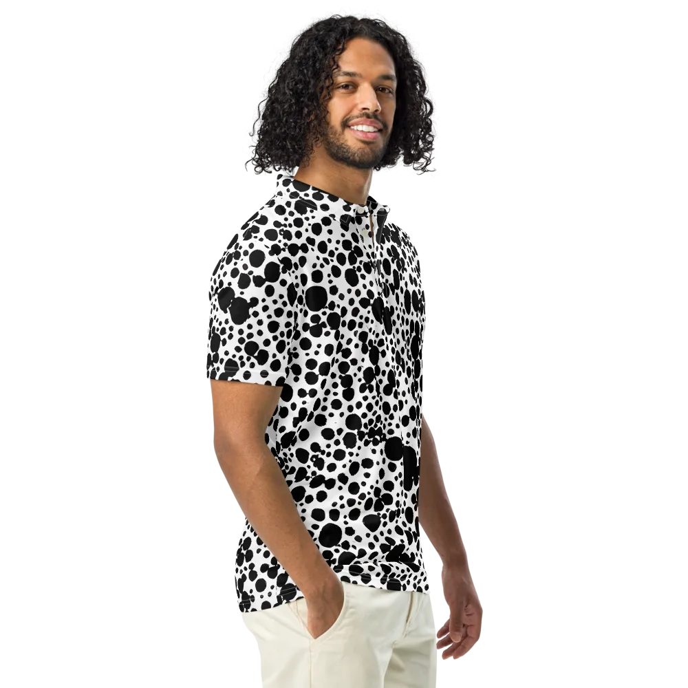 Dappled Shadow Dance on Men's Slim Fit Polo Shirt — Right Front