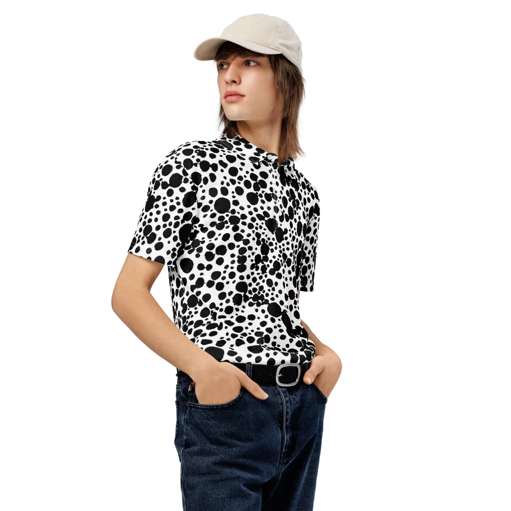Dappled Shadow Dance on Men's Slim Fit Polo Shirt — Right Front