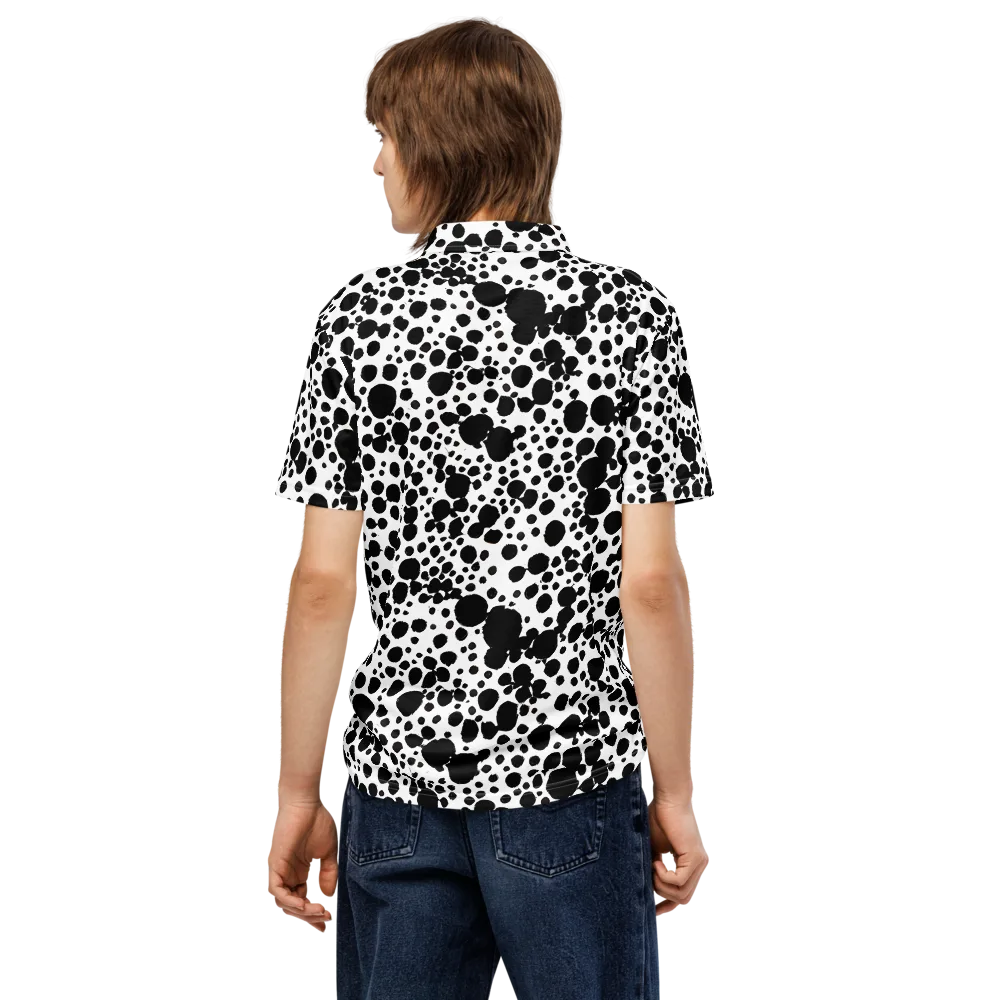 Dappled Shadow Dance on Men's Slim Fit Polo Shirt — Back