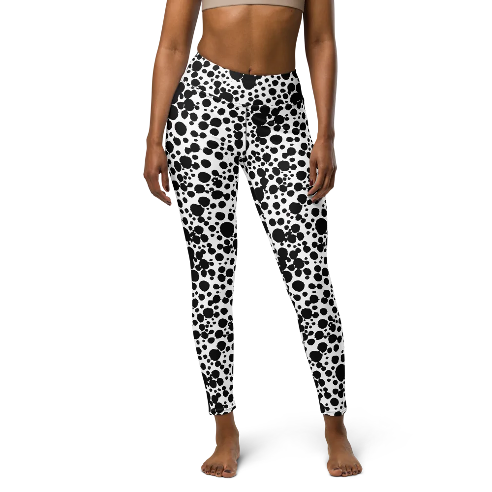 Dappled Shadow Dance on Yoga Leggings — Front