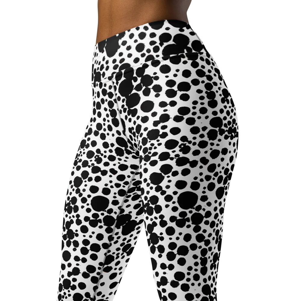 Dappled Shadow Dance on Yoga Leggings — Left Front