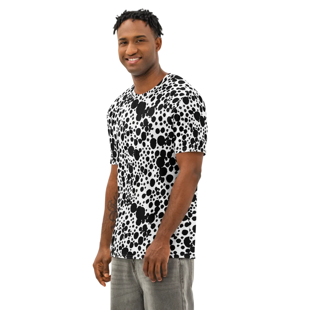 Dappled Shadow Dance on Men's Cotton Crew Neck T-Shirt — Left Front