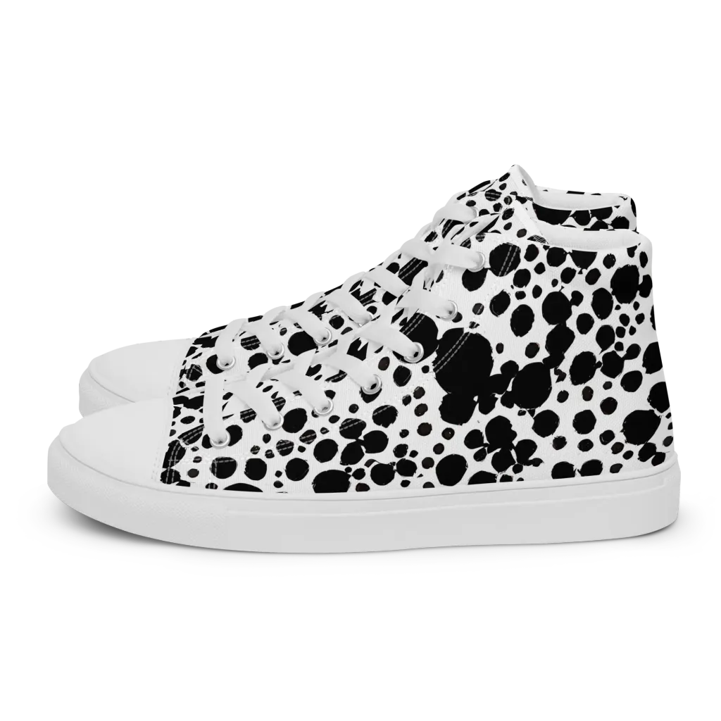 Dappled Shadow Dance on Women's High Top Canvas Shoes — Left