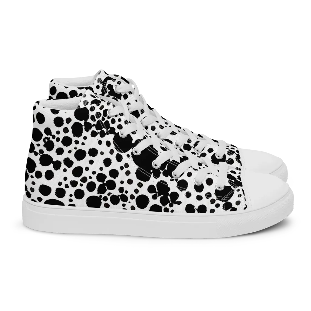 Dappled Shadow Dance on Women's High Top Canvas Shoes — Right
