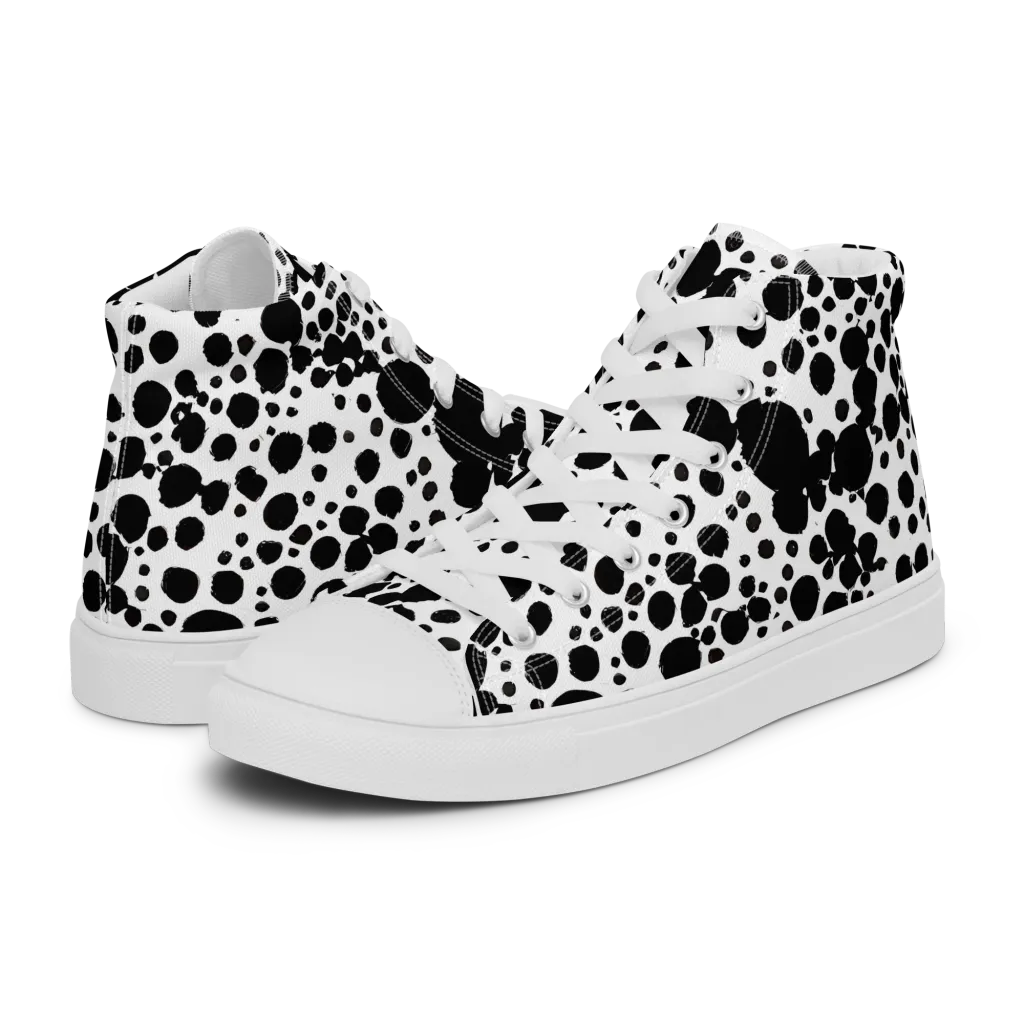 Dappled Shadow Dance on Women's High Top Canvas Shoes — Left