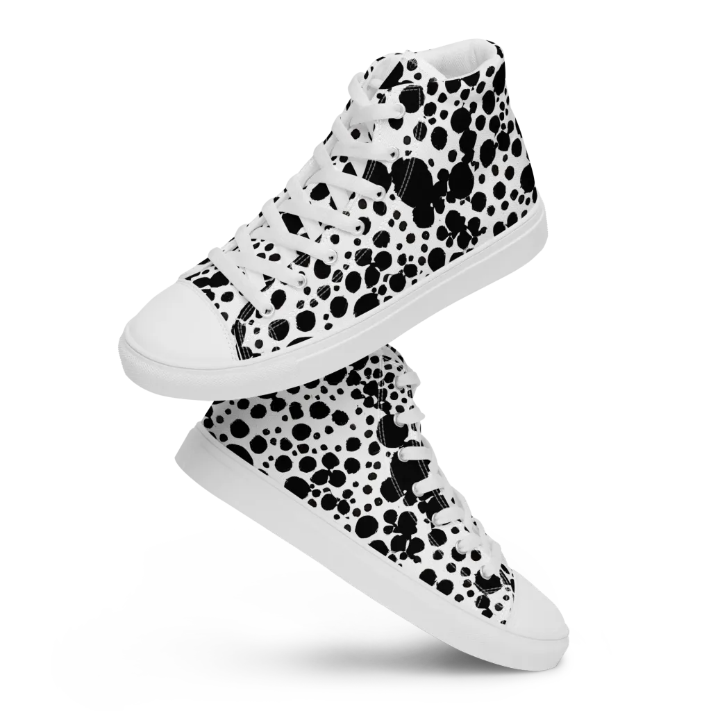 Dappled Shadow Dance on Women's High Top Canvas Shoes — Front