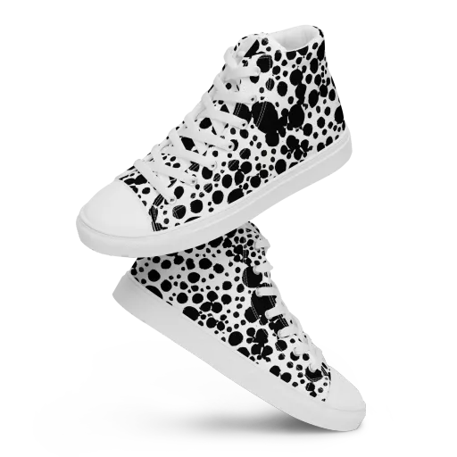 Dappled Shadow Dance on a Women's High Top Canvas Shoes