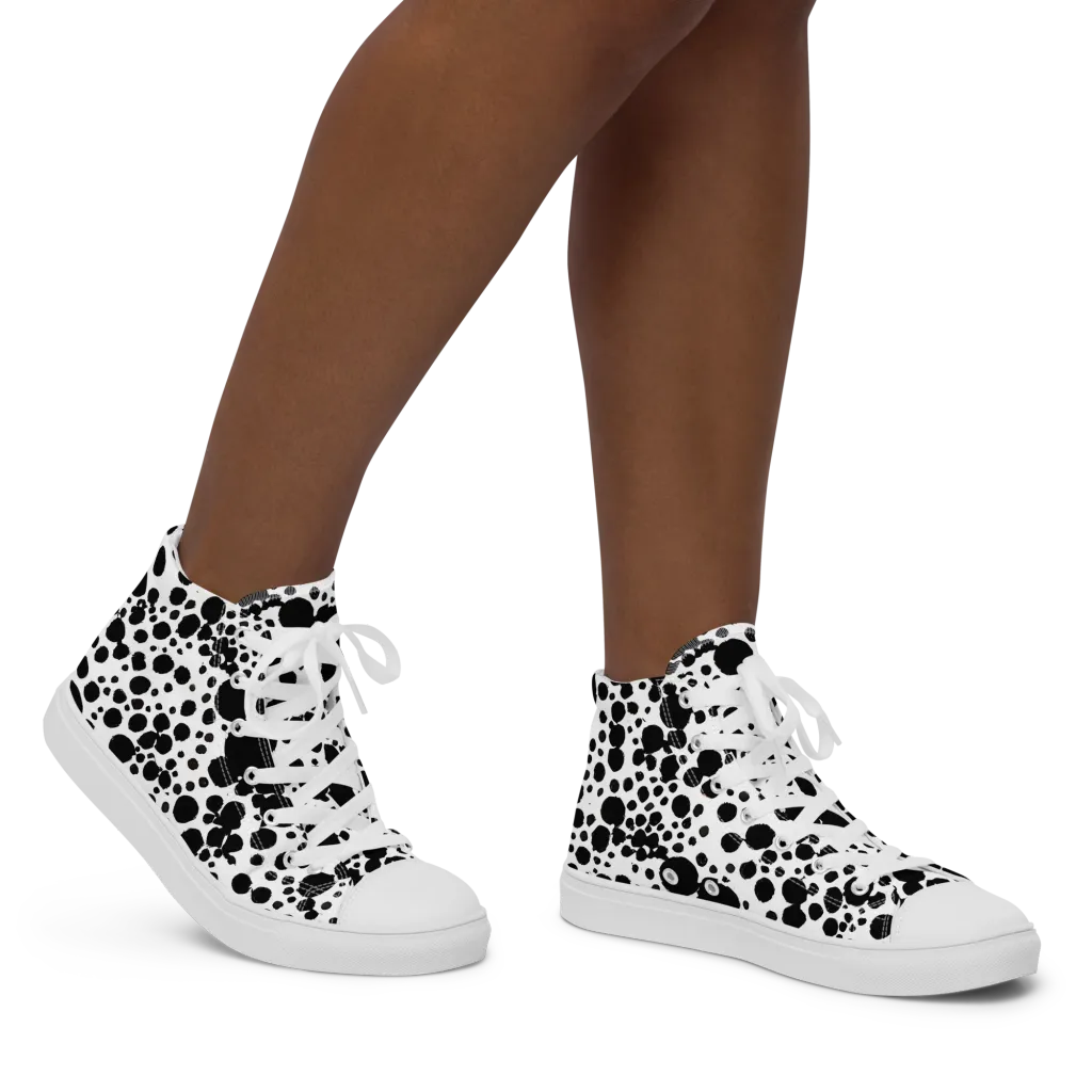 Dappled Shadow Dance on Women's High Top Canvas Shoes — Right