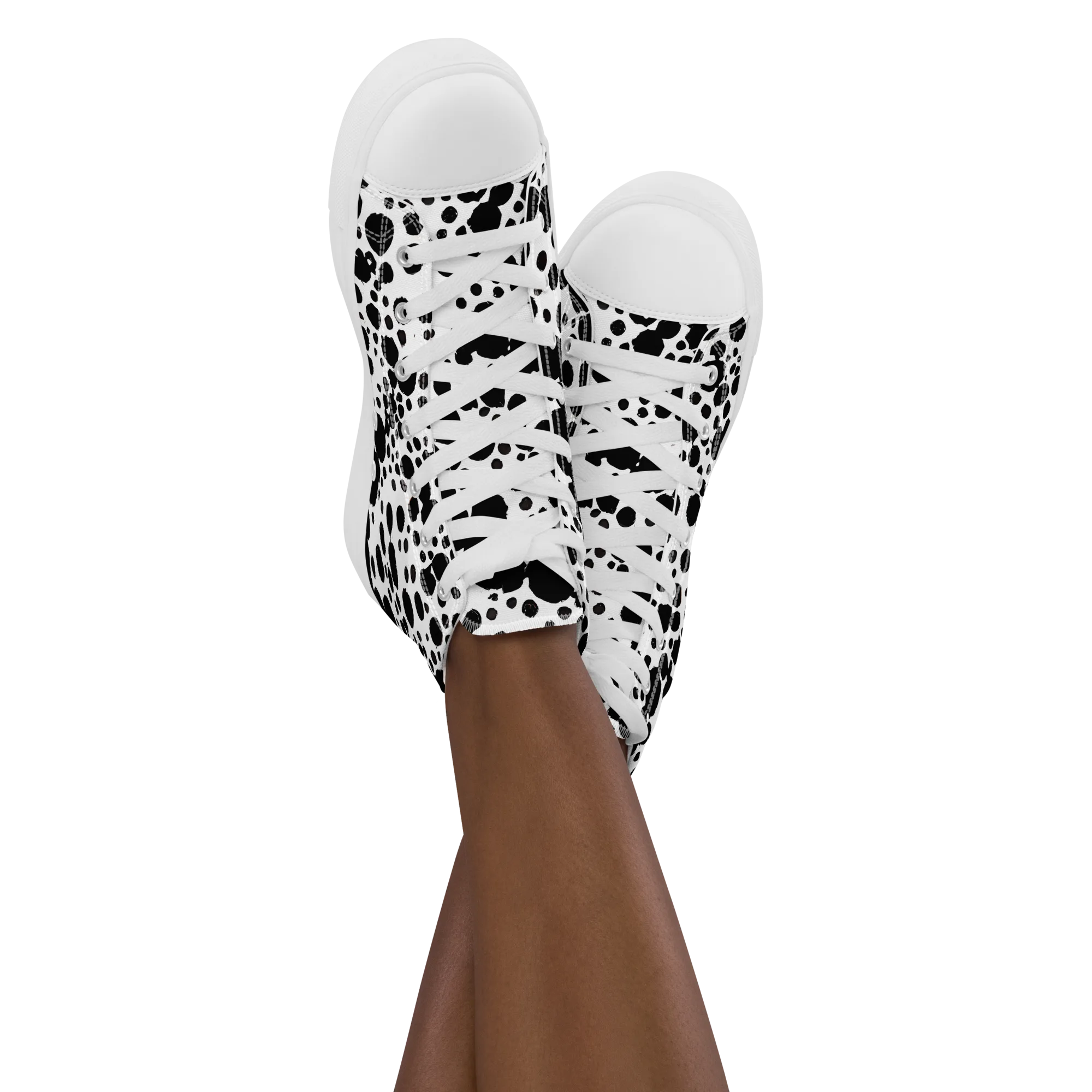 Dappled Shadow Dance on Women's High Top Canvas Shoes — Front