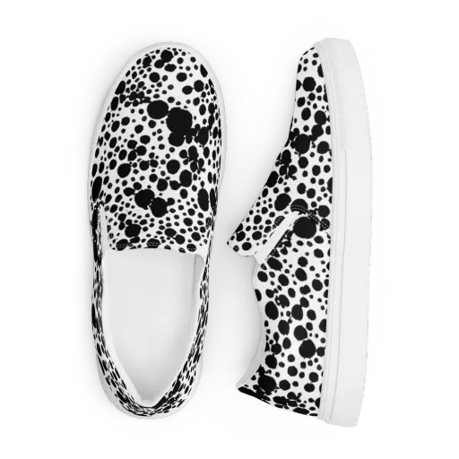 Dappled Shadow Dance on a Men's Slip-On Canvas Shoes