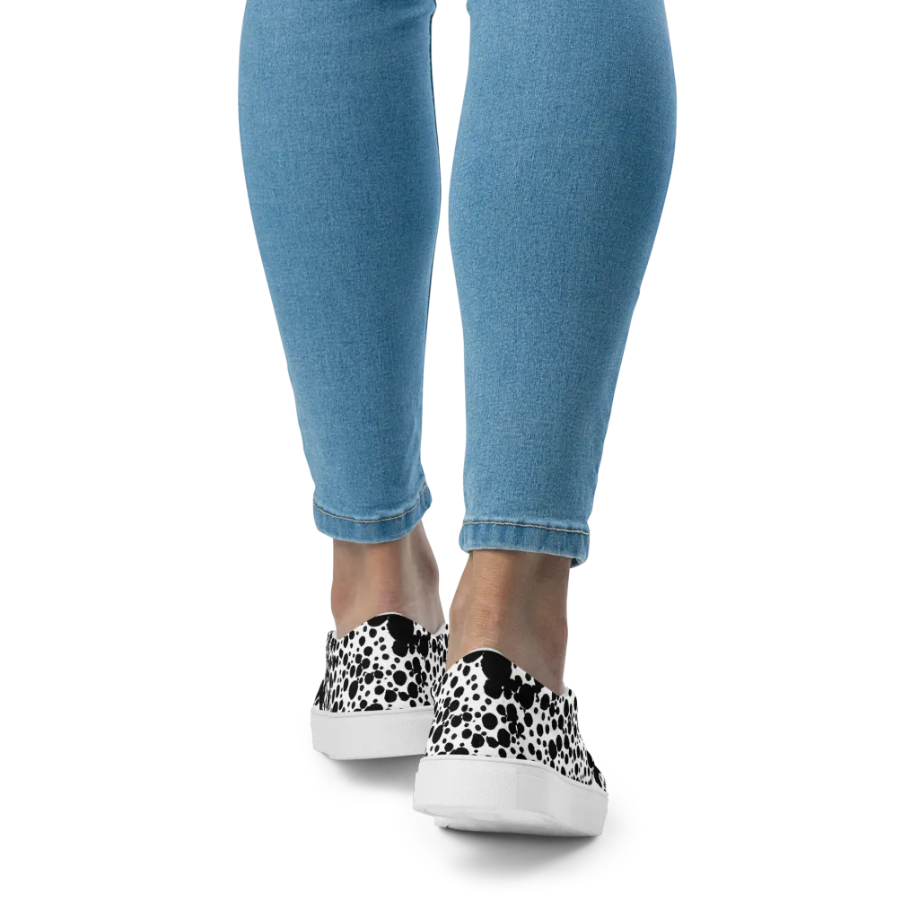 Dappled Shadow Dance on Women's Slip-On Canvas Shoes — Back
