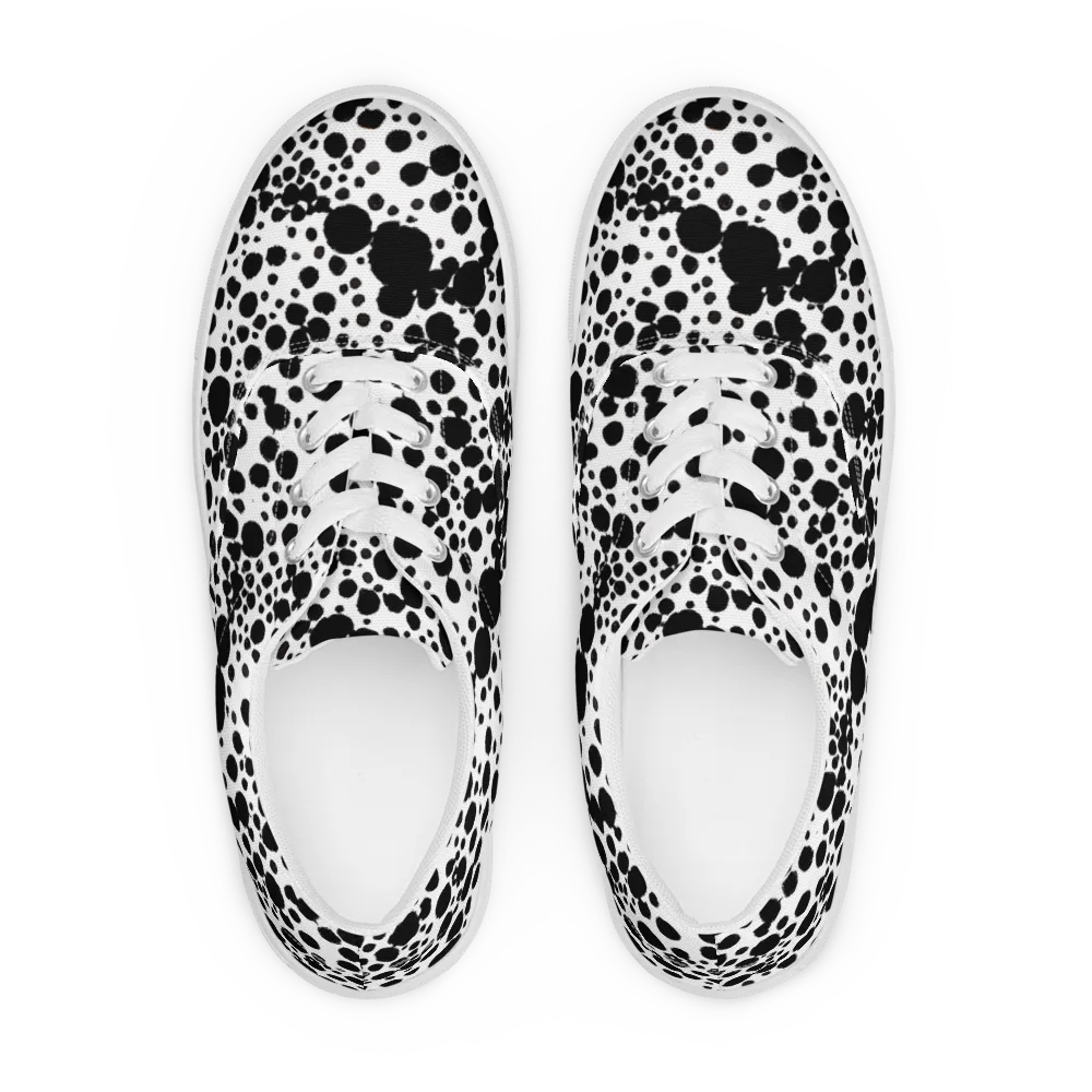 Dappled Shadow Dance on Men's Lace-Up Canvas Shoes — Front