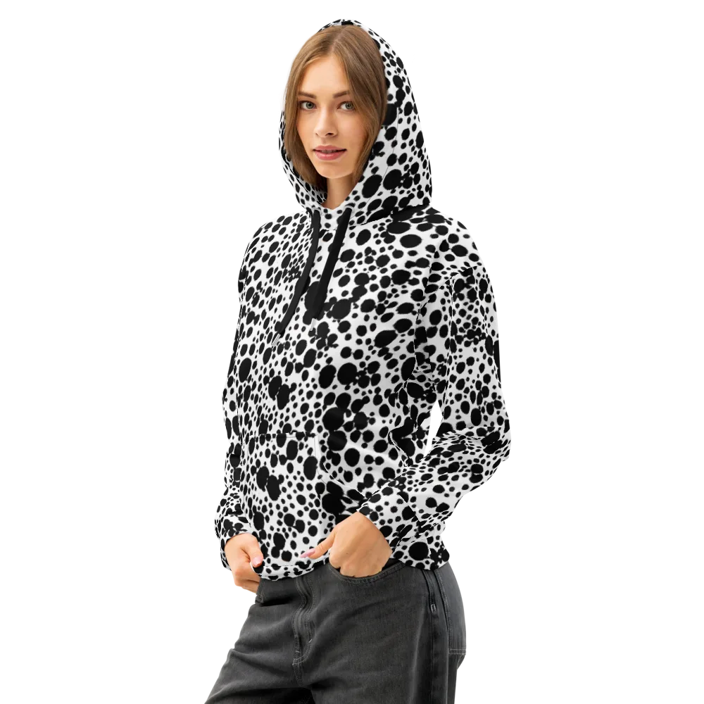 Dappled Shadow Dance on Cotton Hoodie — Left Front