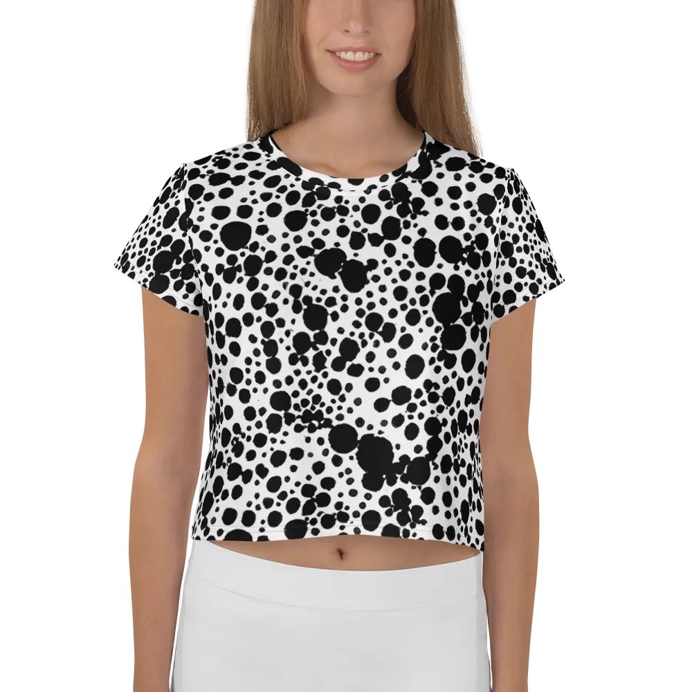 Dappled Shadow Dance on Crop Tee — Front