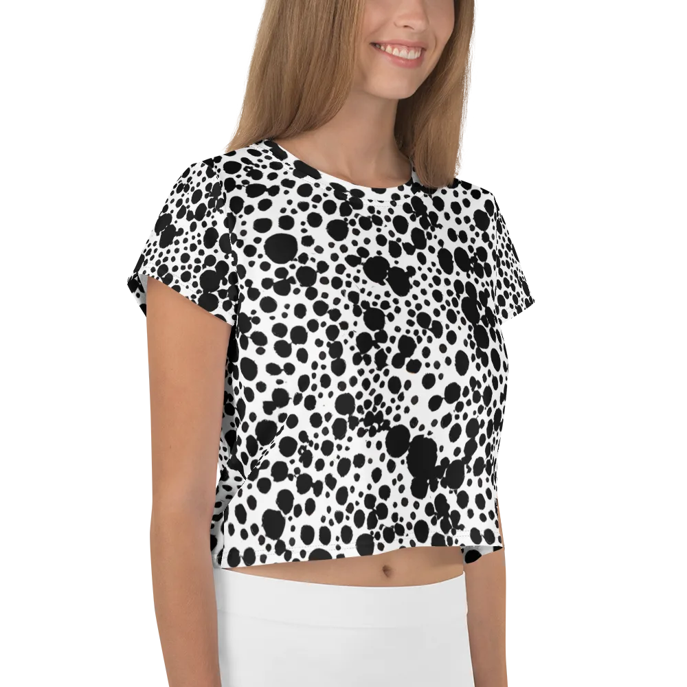 Dappled Shadow Dance on Crop Tee — Right