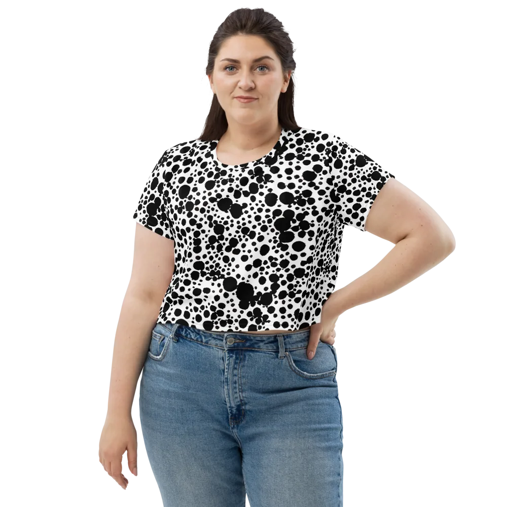 Dappled Shadow Dance on Crop Tee — Front