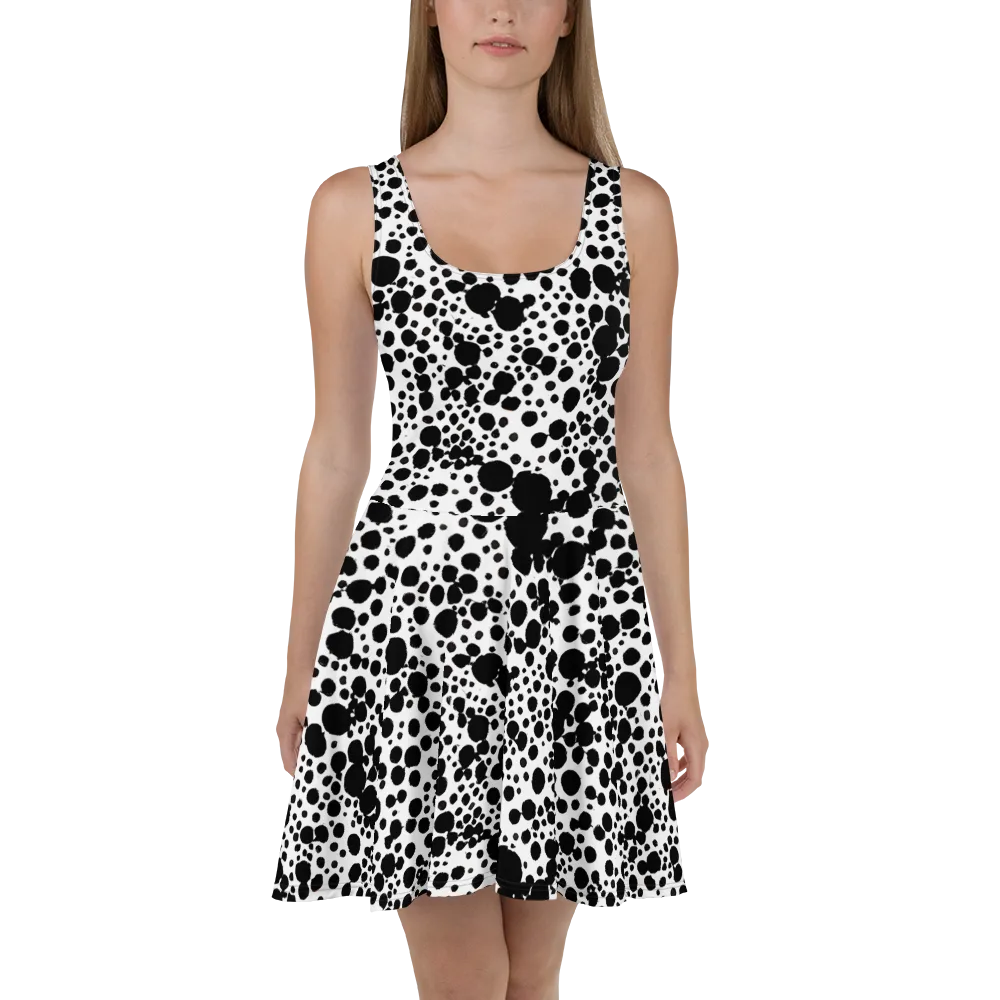 Dappled Shadow Dance on Skater Dress — Front