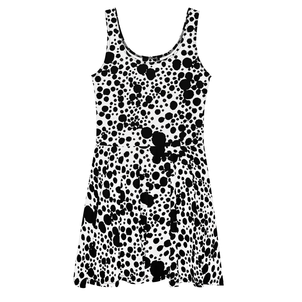 Dappled Shadow Dance on Skater Dress — Front