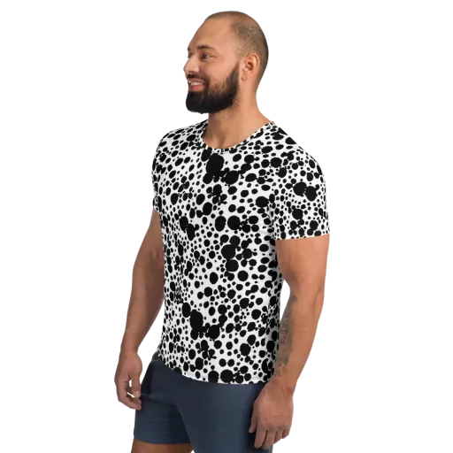 Dappled Shadow Dance on a Men's Athletic T-Shirt