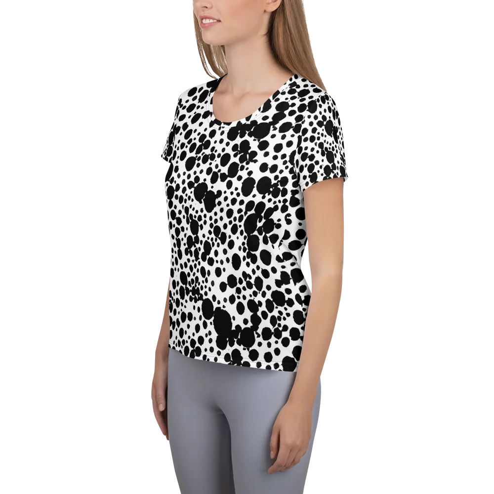 Dappled Shadow Dance on Women's Athletic T-Shirt — Left