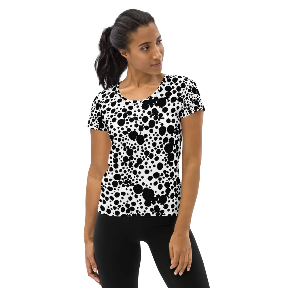 Dappled Shadow Dance on Women's Athletic T-Shirt — Front