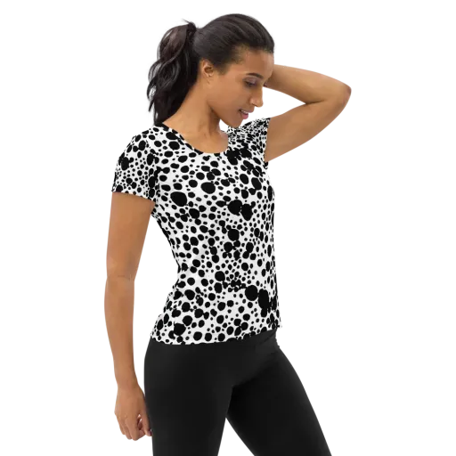 Dappled Shadow Dance on a Women's Athletic T-Shirt