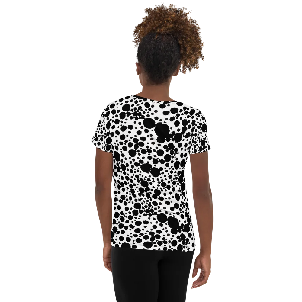 Dappled Shadow Dance on Women's Athletic T-Shirt — Back