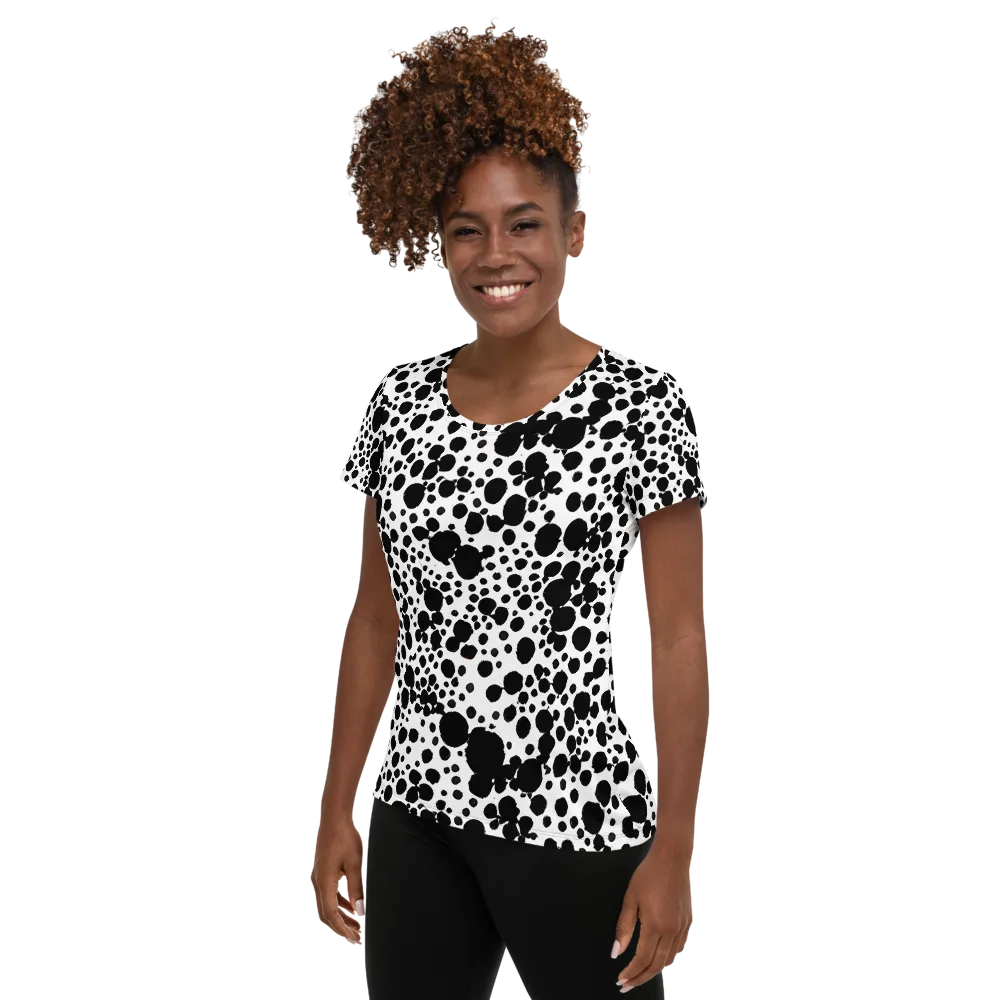 Dappled Shadow Dance on Women's Athletic T-Shirt — Left