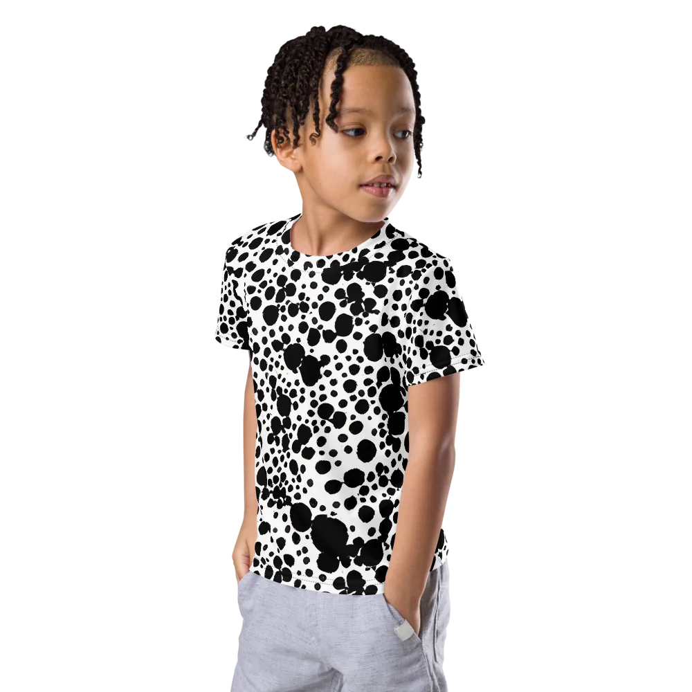 Dappled Shadow Dance on Kids Crew Neck T-Shirt — Left Front