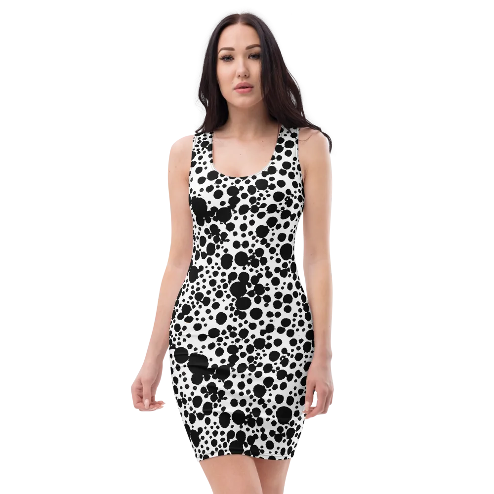 Dappled Shadow Dance on Bodycon Dress — Front