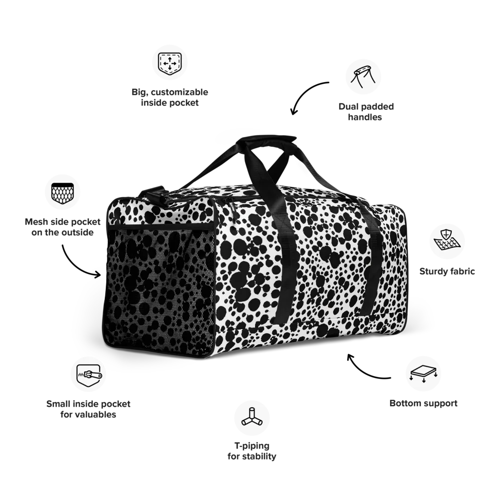 Dappled Shadow Dance on Duffle Bag — Right Front