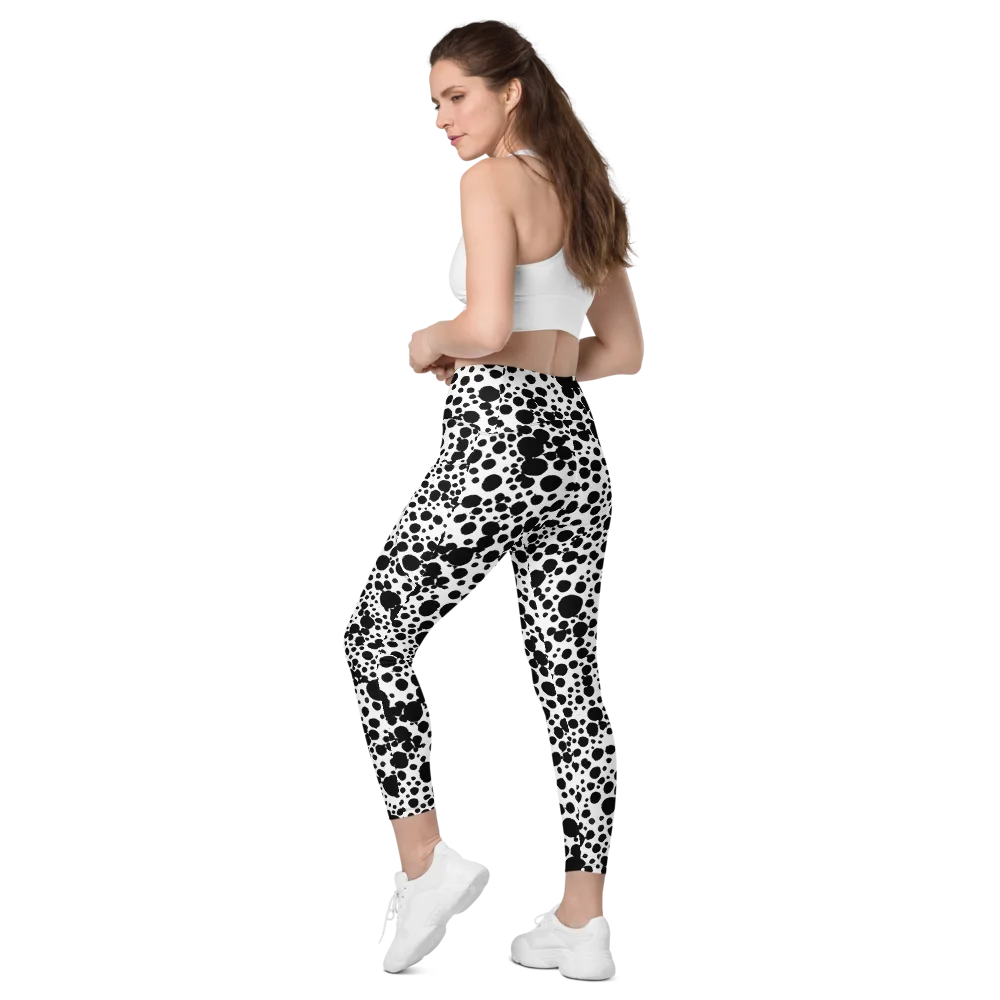 Dappled Shadow Dance on Leggings with Pockets — Left Back